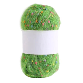 High Quality 40% Polyester 60% Acrylic Blended Yarn Fancy Napped Mohair Color Knots Dot Fleck Rainbow Yarn for Knitting 50g Ball