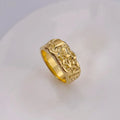 Fashion Jewelry Personality Hip-hop Style Stainless Steel Gold Plated Zircon Women Jewelry Rings