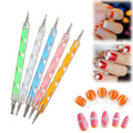 Direct Factory  5Pcs/Set Manicure Tools Nail Rhinestone Mandala Dotting Pen Double Side Nail Art Dotting Pen