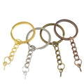 Screw Eye Pin Key Chain Key Ring Keychain Bronze Rhodium Gold Keyrings Split Rings With Screw Pin Jewelry Making