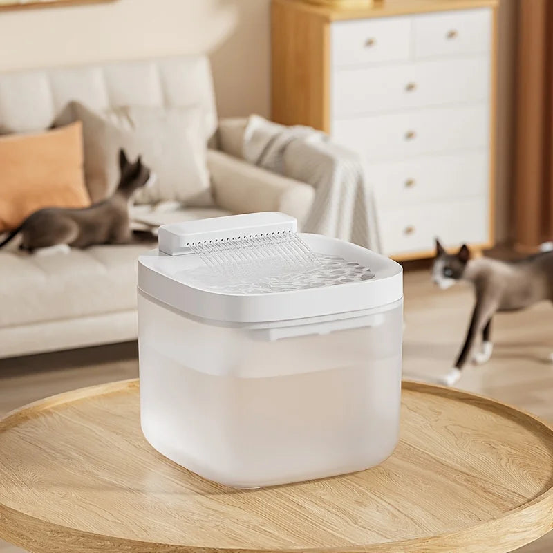 3L/101.45oz Smart Pet Water Fountain USB Powered Operating Voltage Quiet Operation Automatic Recirculating System for Cats