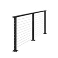 Condibe Stair Step Black square Slope Mounting Wire Cable Deck Railing