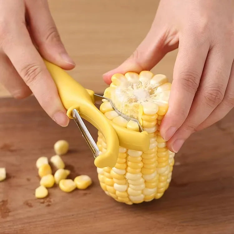 2 in 1 Multifunctional Manual Stainless Steel Corn Stripper Cutter Thresher Cob Remover Kitchen Gadget Peeling Tools