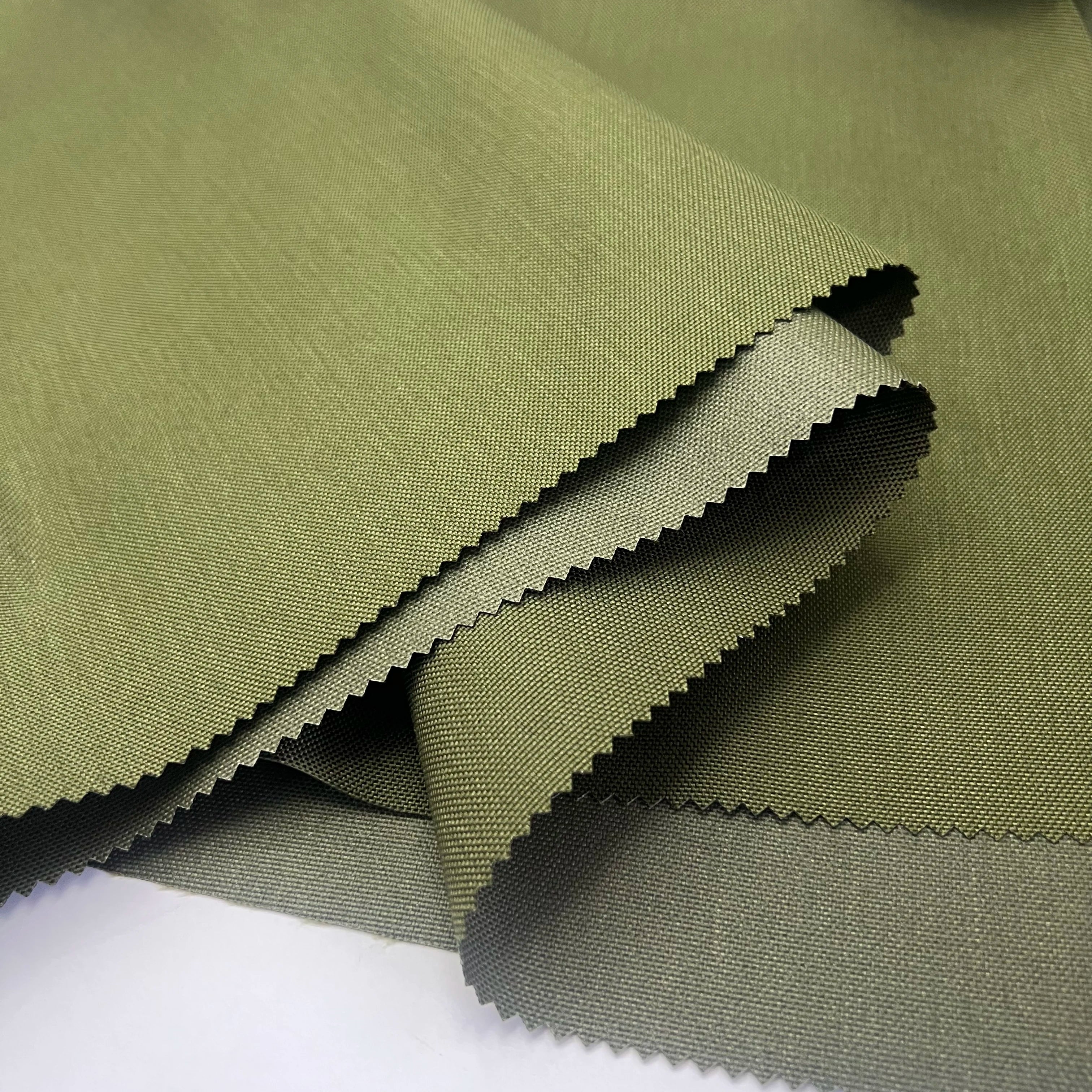 Nylon Tear-resistant Water-repellent 1000D PU Coated Flame Retardant Olive Green Cyoto Brown Nylon Bag Outdoor Oxford Fabric
