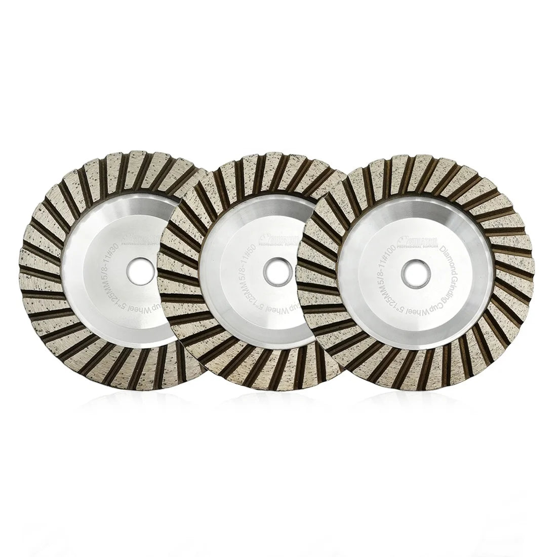 SHDIATOOL Dia 4''/5'' Aluminum Based Diamond Grinding Cup Wheel Abrasive Grinding Disc Granite Marble Stone with M14 5/8''-11