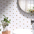 Natural Marble Stone Waterjet Flower Mosaic Personalised Background Wall Balcony Washroom Tiles
