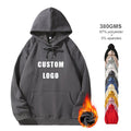 Cotton Warmth Autumn Winter Pullover Hoodies Men's Sport Casual Hooded Sweatshirts With Fleece