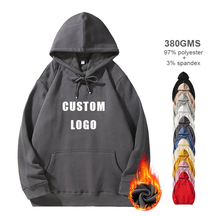 Cotton Warmth Autumn Winter Pullover Hoodies Men's Sport Casual Hooded Sweatshirts With Fleece