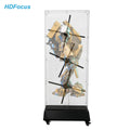 Holograma Projector Led Fan Display With Case Transparent Cabinet 1X3 Splicing Holographic Fan 3D Hologram Projector Equnipment
