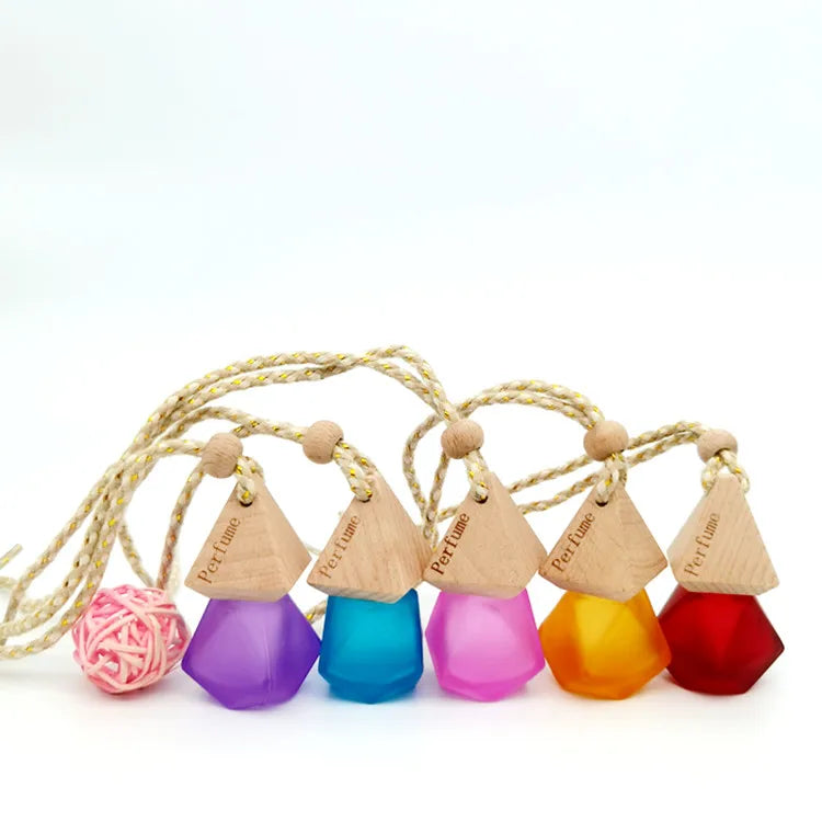 Glass Car Perfume Bottles Pendant 5ml Car Diffuser Perfume Empty Hanging Empty Glass Perfume Bottle Package Bottles