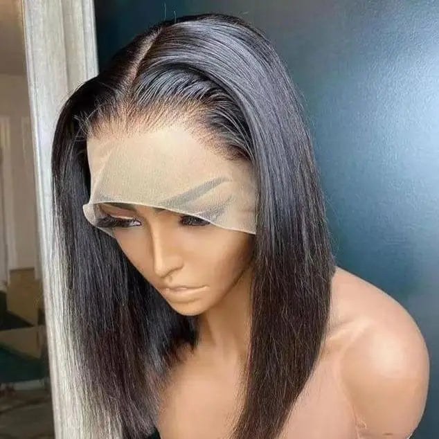 Raw Brazilian Human Hair Short Bob Wig Short Bob Human Hair Wig Wholesale HD Lace Frontal Brazilian Hair Ombre Colored Bob Wig