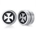Vintage Stainless Steel Magnetic Cross Clip-On Earrings for Women Men Boys Girls for Wedding Party Gift Engagement
