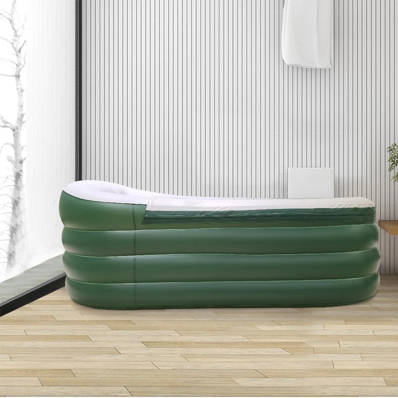 Customized Bathroom Free Standing PVC Plastic Bath Tub Adult Foldable Soaking Bathtub for Adults
