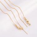 18K Gold Plated Chain Brass Adjust Universal Extension Chain Necklace Chain for Jewelry Making