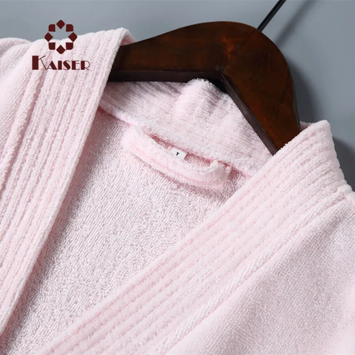 100% Cotton Terry Shawl Collar Hotel Bath Robe with Embroidery Logo White or Colored