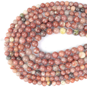Wholesale Cheap Plum Blossom Jade Stone Beads Pink Lepidolite Natural Gemstone Loose Bead for Beaded Jewelry Making 6 8 10 12mm