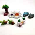 Fairy Garden Miniatures Set of 8pcs Mini House Tree Elephant Figurines 3D Figure Resin Moss Decor Terrarium DIY Accessories