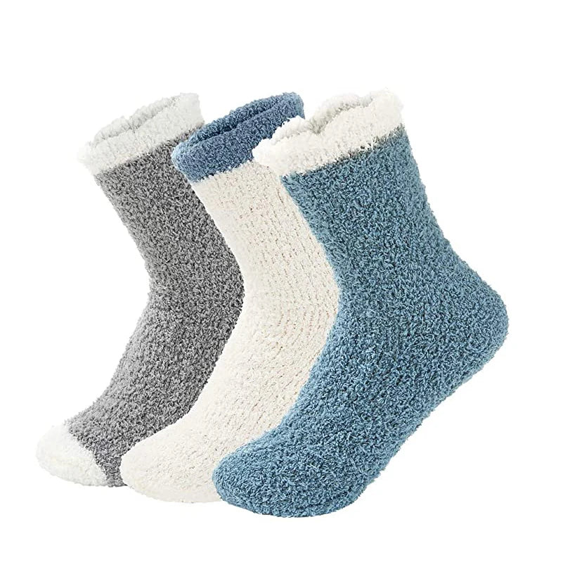 XIANGHUI Can Custom logo Women's Winter Soft Fuzzy Warm Plush Slipper Socks