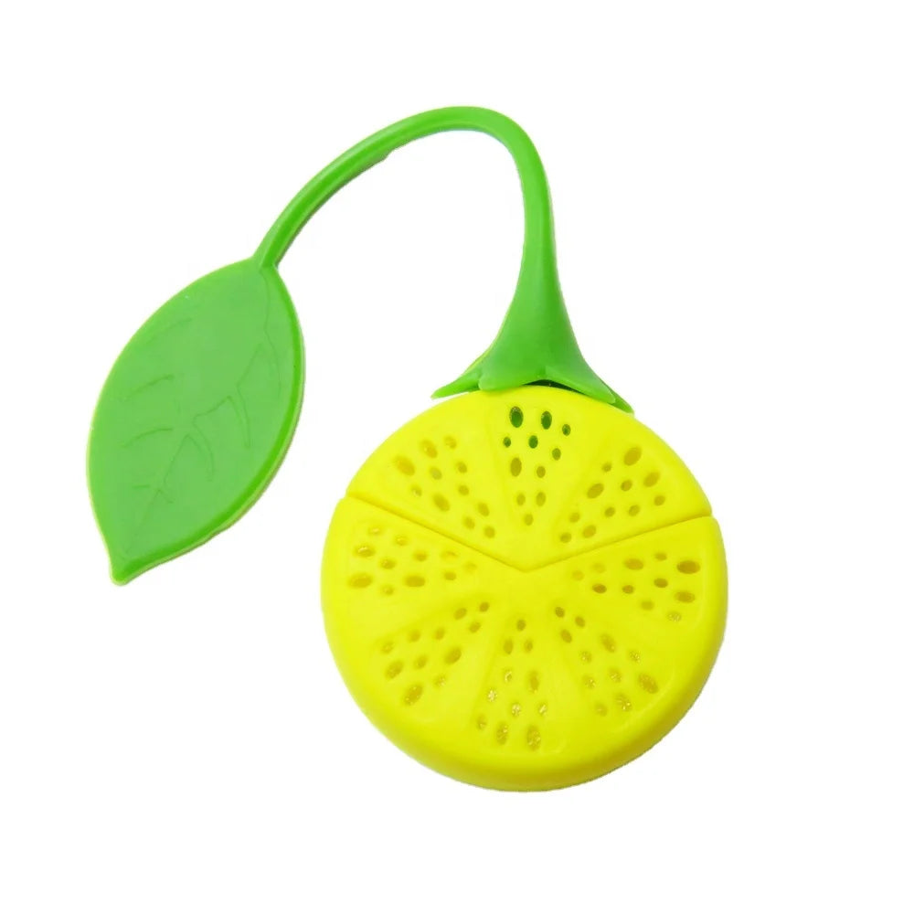 Food Grade Lemon Silicone Tea Infusers Tea Infuser Set of 2 - Loose Leaf Tea Silicone Strainer with Long Handle