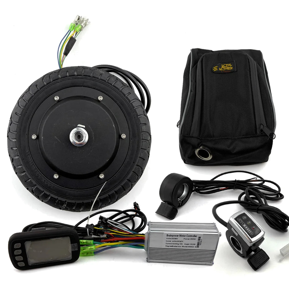 FLD8 48V 36V 24V 350W 8 Inch Brushless No Gear Motor Wheel Kick Scoote Kit Electric Hub Motor with Controller for Escooter