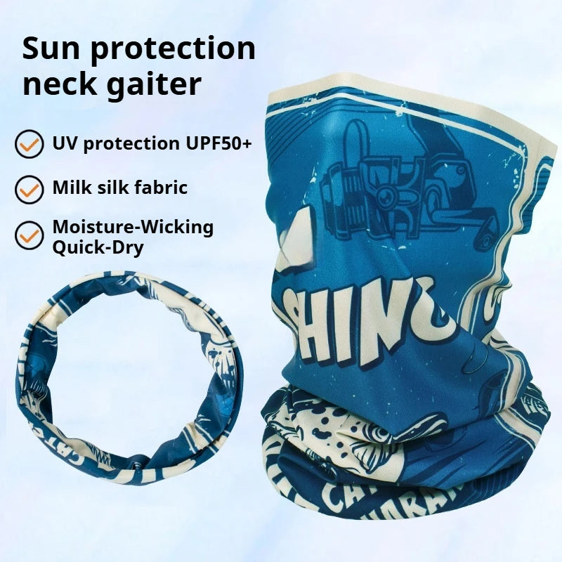 Manufacturer Custom Print Logo Seamless SUFF Neck Gaiter UPF 50+ Cycling Face Mask Bandana Ultra Elastic Stretch Spandex Bandana