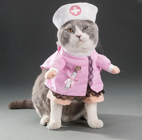 Funny High Quality Cosplay Nurse Costume Clothes for Pet Dog