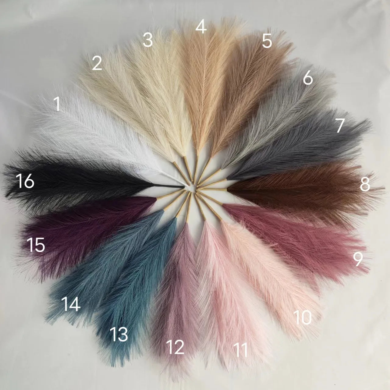 New Style 18 Branches Pampas Grass Artificial Flowers 100cm Home Wedding & Graduation Decoration for Father's Day Mother's Day