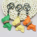 Pu Leather Mini French Bulldog Keychain Cute Animal Cartoon Dog PU Leather Charm Car Keychain Jewelry Handbag Charms