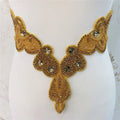 Diamond Rhinestone Applique Patch Iron on for Wedding Gown Bridal Sash Evening Wear