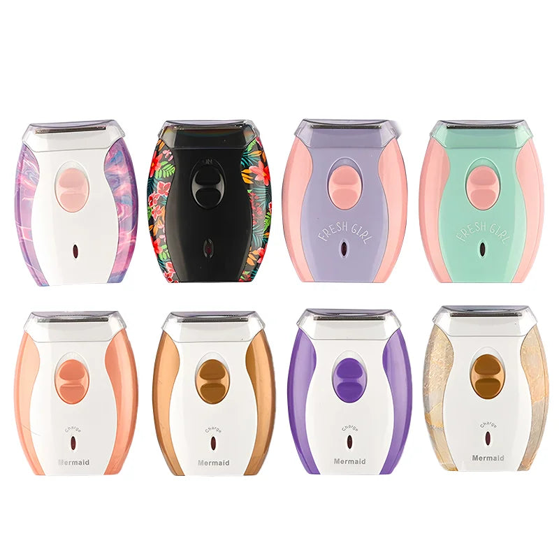 USB Electric Women Epilator Bikini Shaving Razor Hair Removal Trimmer 1 Piece Customized Logo Color Box for Household Car Use