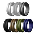 Best Selling  Silicone Rings Smooth Beveled Edges Rings for Men Outdoor Sports  Silicone Bands