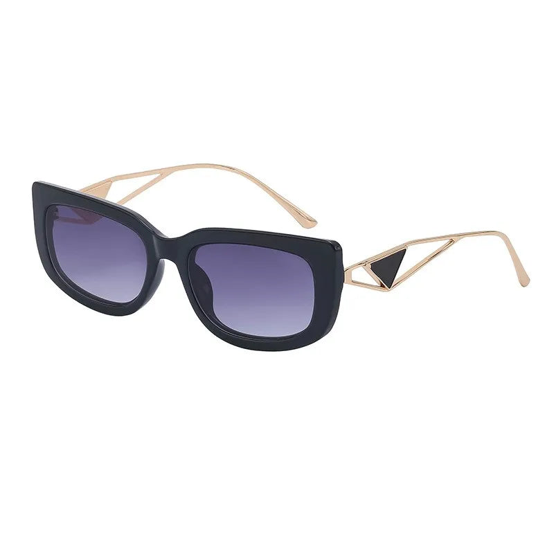 Fashion Brand Designer Retro Small Metal Cutout Frame Sunglasses Men Women Driving Eyewear