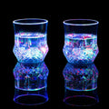 New 7oz Transparent LED PS Material Crystal Faceted Cup Battery Operated Illuminated Barware Decorative Drinking Party
