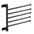 Wall Mounted Space Aluminum Towel Rail Rack Rotatable Folding Swivel Bathroom Towel Holder with Heater No Punching Required
