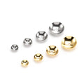 AA01480 Wholesale Stainless Steel 3-10mm Pearl Bracket Bowl Cover Bracelet Necklace Round Septa Gold Plated Bracket Lid