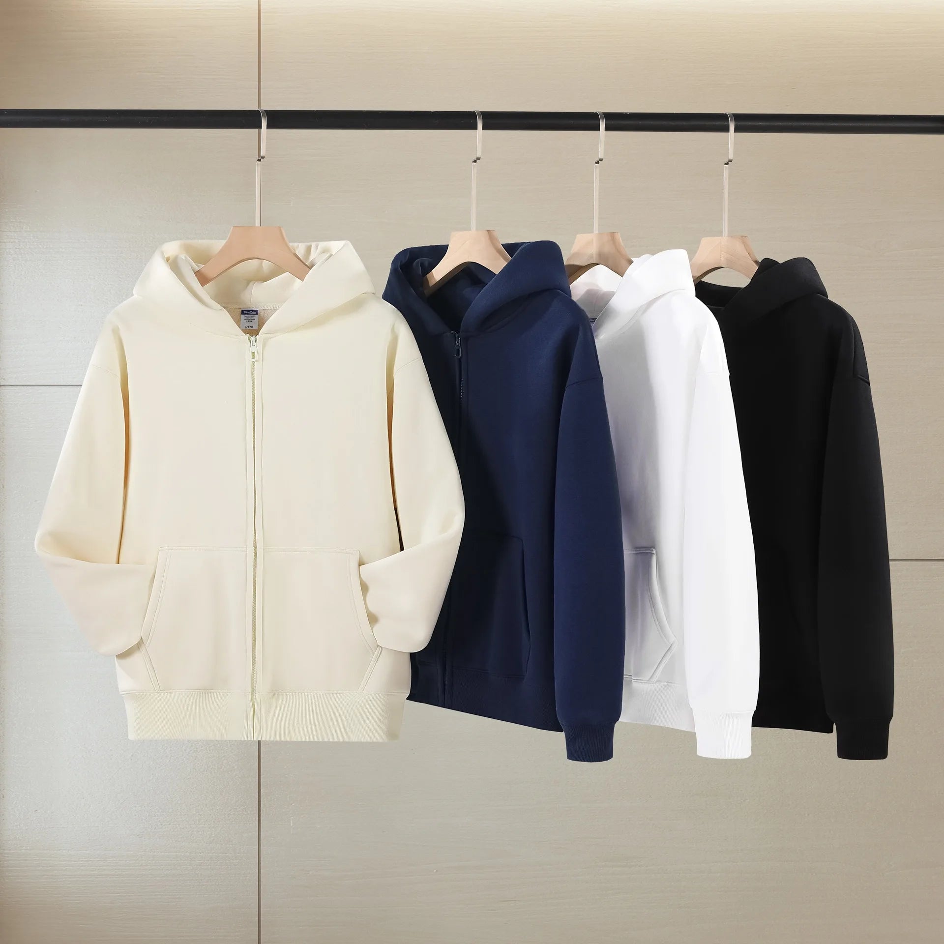 Custom Plain Solid 500/400gsm Boxy Blank Heavyweight Cropped Pullover Hoodie Mens Cotton Oversized Fleece Crop Top Autumn