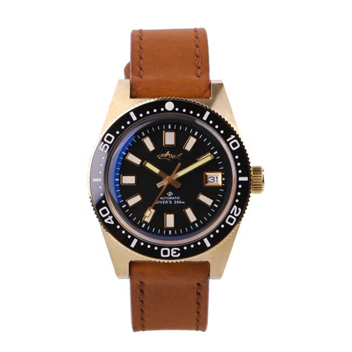 Free Fedex Shipment Custom High Quality Dome Cusn8 Bronze 30atm C3 Japan Nh35 Movement 62mas Dive Diver Watch for Sale