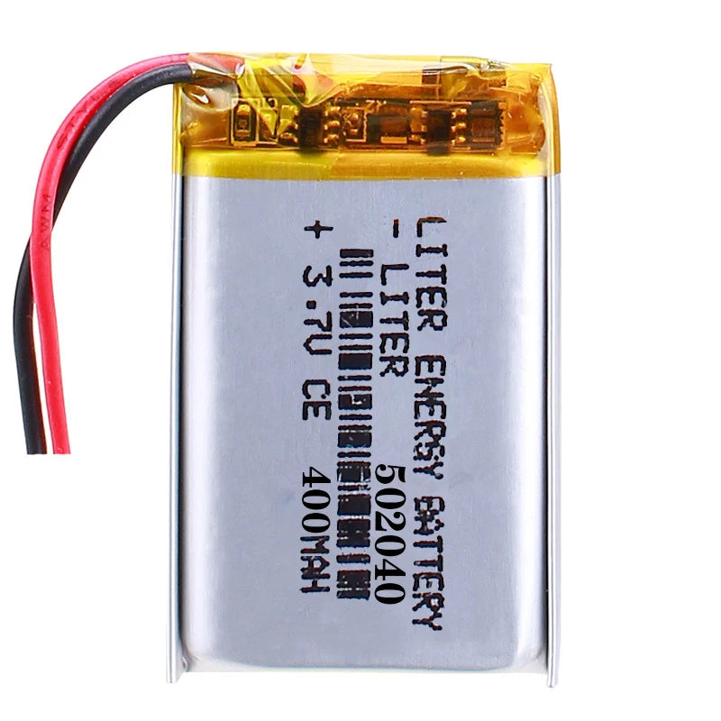 502040 3.7V 400mAh Lithium Polymer Rechargeable Battery for GPS LED Lights MP3 MP4 Speaker Camera