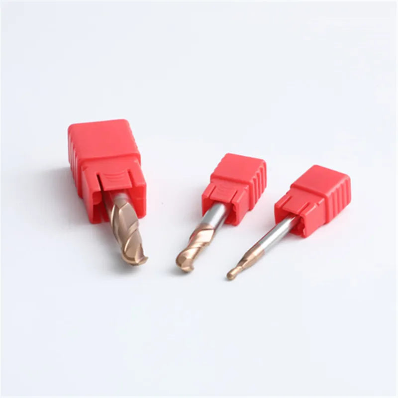 2 Flutes HRC55 HRC60 HRC65 Carbide Micro Ball Nose End Mill CNC Cutting Tool Router Bit Fresas Flat Milling Cutter