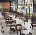 XY Best Coffee Booth Sofa Coffee Color Long Table Western Restaurant bar square Table Custom Table and Chair Combination
