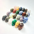 Wholesale Natural Crystal 1.5inch Small Skulls Crafts Hand Carved Mini Skull Head Decoration Healing Stone