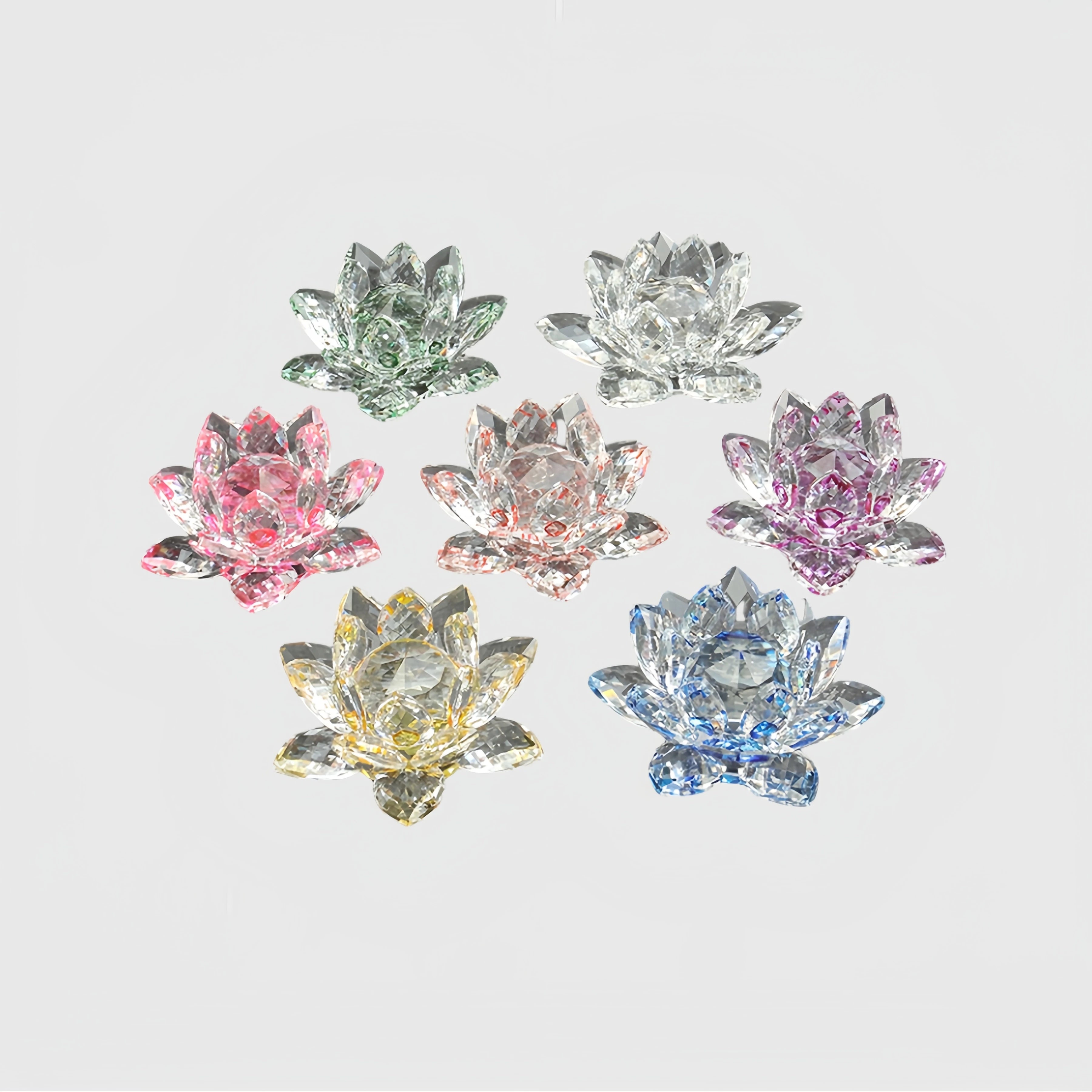 Handmade Glass Lotus Crystal Lotus Flower Made in China Crystal Decoration Lotus Flower Decoration Wedding Souvenirs