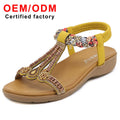 Designer Women's Summer Sandals Versatile Fashion Trend Elastic Band & Slip-On Closure Lightweight & Comfortable Fashion Shoes