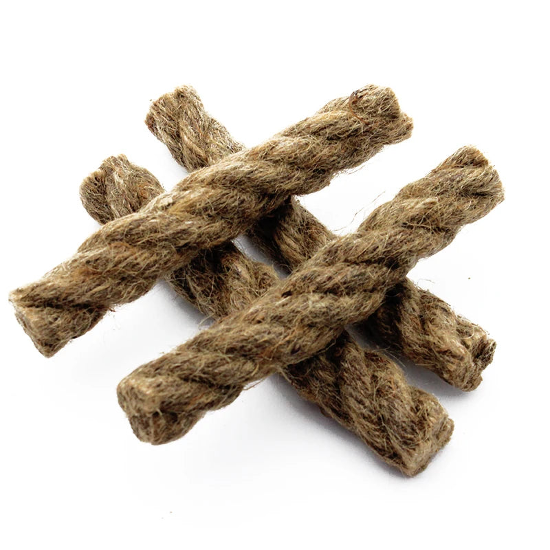 5 Inch Camping Hemp Tinder Fire Starter Wax Jute Rope Quick Burning Fire Rope