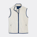 Men's Comfortable Fleece Vest Stand Collar Contrast Binding Sleeveless Jackets With Pockets