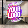 Customizable Logo Waterproof Adhesive Sticker Holographic Barcode Shape Digital Printing for Business Party Custom Brand Leenice