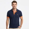 Men's Custom Polo Shirts with Embroidery logo Short Sleeve T-shirt Judy Mesh Lapel Button Decoration Anti-Pilling