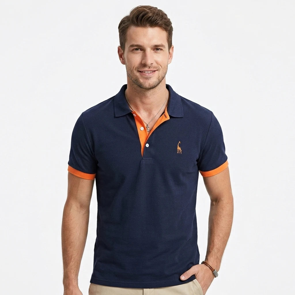 Men's Custom Polo Shirts with Embroidery logo Short Sleeve T-shirt Judy Mesh Lapel Button Decoration Anti-Pilling