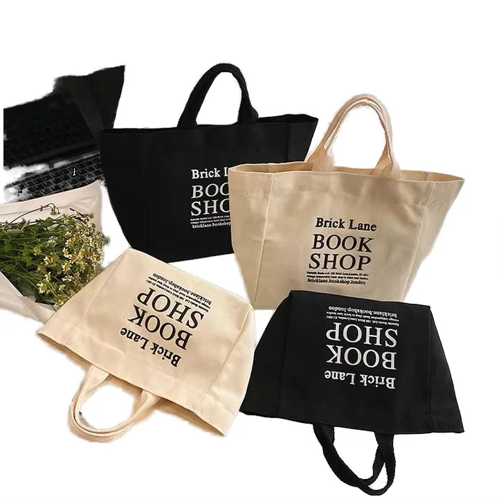 Custom Logo Printed Eco-friendly Large Folding Zipper Travel Gift Printed Blank Shopping Canvas Tote Bag
