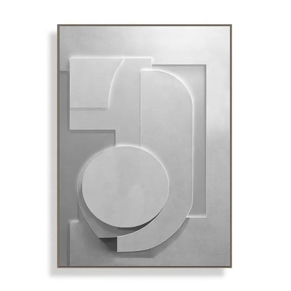 Minimalist Living Room 3D Decorative Painting Multiple Layer Hand Paintings Modern Texture Painting With Framed Relief Artwork